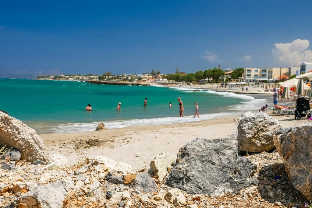 Platanias Beach and Harbour Chania Crete - Copyright George Galanakis Photography